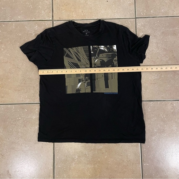 Armani Exchange Graphic T-shirt Mens XL Black Short Sleeve Pullover Tee - Picture 5 of 6